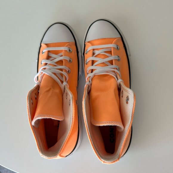 Converse Womens 8.5 Chuck Taylor All Star Lift Hi Peach Orange Platform Sneakers - Picture 7 of 10